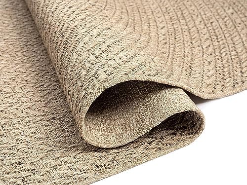 Mias Teppiche Kinsley Natural Jute Indoor Outdoor Rug Weather Resistant Patio Garden Rug - Image 5
