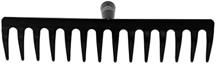 Amig - Garden Rake - Metal Steel Rake with 16 Sturdy Teeth for Raking and Working the Earth - Tools for Orchard and Gardening in Black - Measurements: 400 mm. - Image 2