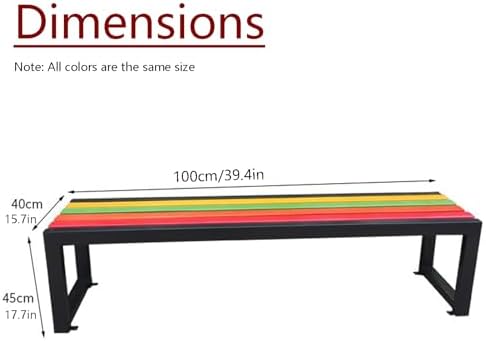 Outdoor Garden Bench, Garden Bench, Garden Bench, Outdoor Bench, Outdoor Furniture, Benches for Outdoors, Without Backrest, for Garden, Terrace, Outdoor, Load 240 kg, 120 x 40 x 45 cm, White (Co - Image 3