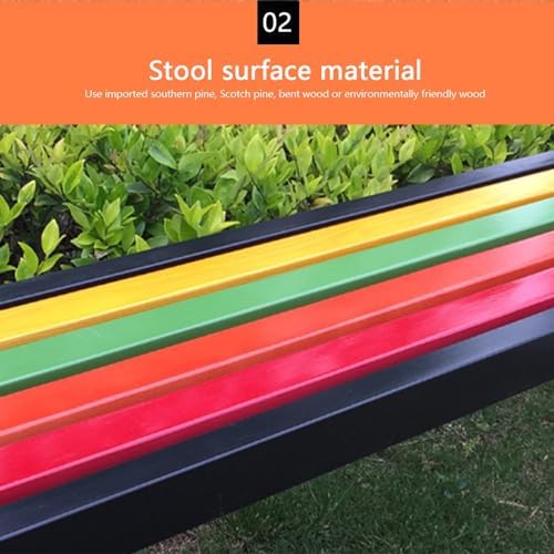 Outdoor Garden Bench, Garden Bench, Garden Bench, Outdoor Bench, Outdoor Furniture, Benches for Outdoors, Without Backrest, for Garden, Terrace, Outdoor, Load 240 kg, 120 x 40 x 45 cm, White (Co - Image 6