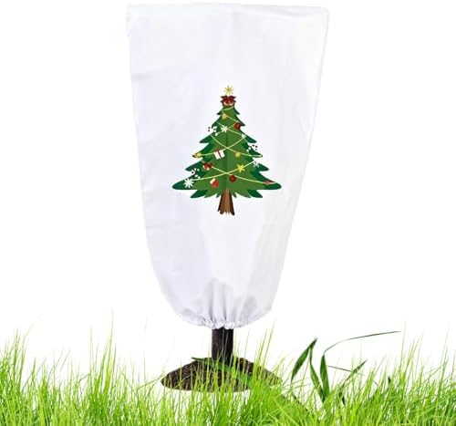 Cubiertas de plantas para invierno, manta transpirable con barrera de nieve, diseño de Navidad, cubiertas de plantas al aire libre para invierno, para patio, árbol, arbusto, césped, verduras, frutas - Image 2