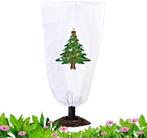 Cubiertas de plantas para invierno, manta transpirable con barrera de nieve, diseño de Navidad, cubiertas de plantas al aire libre para invierno, para patio, árbol, arbusto, césped, verduras, frutas - Image 8