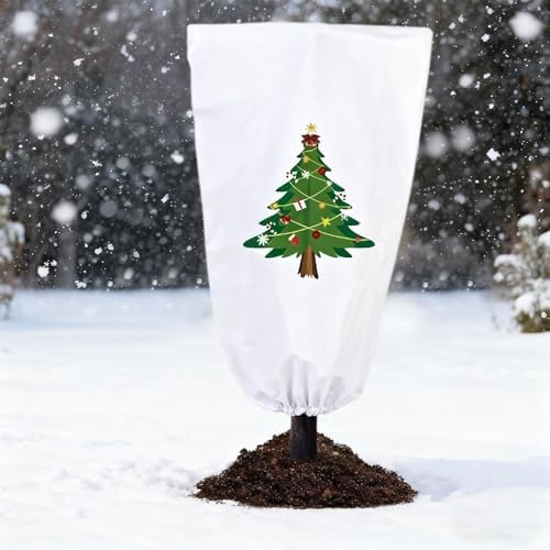 Cubiertas de plantas para invierno, manta transpirable con barrera de nieve, diseño de Navidad, cubiertas de plantas al aire libre para invierno, para patio, árbol, arbusto, césped, verduras, frutas - Image 10