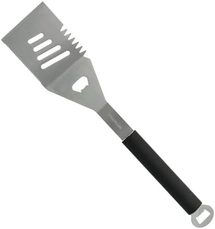 Amig - BBQ Spatula Fireplus 4 in 1-44.5 cm - Stainless Steel - Silicone Handle - Cut, Rotate and Flip - Integrated Bottle Opener - Image 2