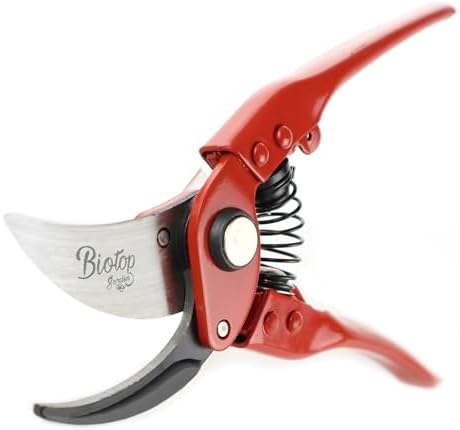Universal Pruning Scissors – Professional Gardening Tool – Hand Scissors Ideal for Plants, Flowers, Garden and Orchard – Maximum Cutting 20 mm with Shock Absorber – Biotop - Image 2