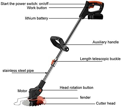Metal Blade Brushcutter, Cordless Lithium Battery Powered Grass Trimmer with Adjustable Telescopic Long Handle for Lawn and Garden Pruning - Image 3