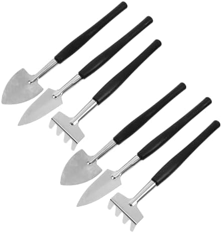 YARNOW 2 Sets Miniature Gardening Tools with Spade Rake and Hoe Ergonomic for Indoor and Outdoor Beginners Kit Succulent and Bonsai Care - Image 2