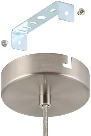 Eglo PASTERI Suspension Lamp, Textile Pendant Lamp with 1 Bulb, Steel and Fabric Suspension Lamp, Matt Nickel, Grey, E27 Base, Diameter 53 cm - Image 6