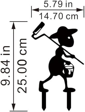 Adornos artísticos de metal para patio, adornos de hormigas de metal, plantas en maceta, estacas de enchufe de tierra, estacas de decoración de jardinería al aire libre para jardín, granja - Image 6