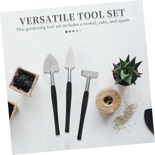 YARNOW 2 Sets Miniature Gardening Tools with Spade Rake and Hoe Ergonomic for Indoor and Outdoor Beginners Kit Succulent and Bonsai Care - Image 10