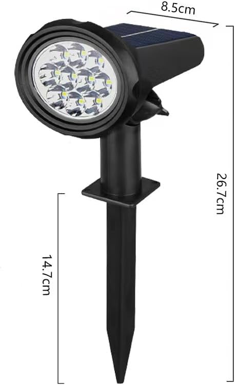 2 Pack 20 LED Solar Spotlights Outdoor, Complementary Lighting for Patio, Garden Plant Decor, Warm Light, 3 Modes Warm Light, Pathway Eye Protection, - Image 7