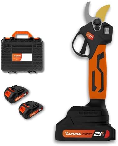 Altuna - Titanium Battery Pruning Shears - Brushless Motor - Cut 19/28mm - With Display Screen - Includes 2 21V Batteries - Bi-Material Grip - Case and Accessories Included - AF28 - Image 2