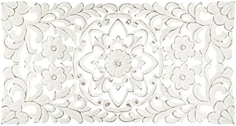 ATMOSPHERA CREATEUR D'INTERIEUR Wall Decoration 'Fanny' - Carved Wood 85 x 45 cm - Image 2