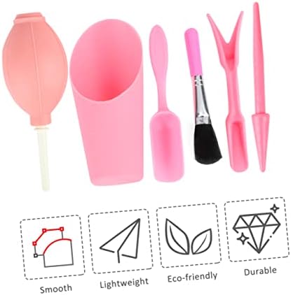 Hemobllo Place Mini Garden Tools for Succulents Accessories Brush Kit Succulent Tools Equipment Transplant Inside Indoor Shovel Plants Pink - Image 10