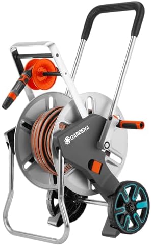 Gardena CleverRoll M Easy Metal Set: Hose Trolley with 60 m Capacity, Very Stable and Stable Hose Guide, Including 25 m Hose (18547-20) - Image 3