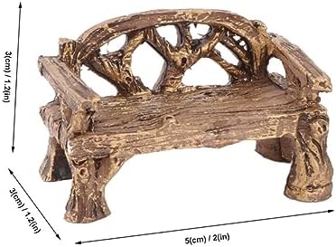 GANAZONO 3 Pieces Mini Garden Furniture Set Bench and Chairs Decoration Micro Landscape Outdoor Resistant for Bonsai and Flower Pots - Image 10