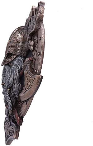 Nemesis Now Bronze Wall Plate for Valhalla with Viking Axe, Hammer and Raven, Brown, 27L x 23W cm - Image 5