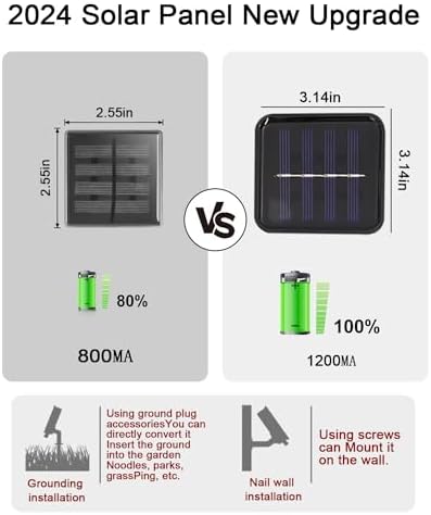 Solar Garden Lights Outdoor, 40ft 100 LED 8 Modes Solar String Lights Waterproof for Patio Garden Patio Tree Home Party Warm White - Image 4