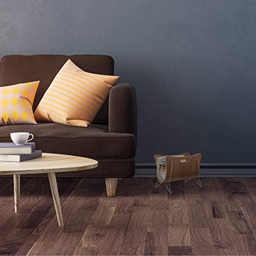 Relaxdays Wooden Magazine Rack, Magazine Holder, Newspaper Basket, Modern Design, Metal, 1 Unit, 30 x 37 x 25 cm, Brown, Fibreboard - Image 3