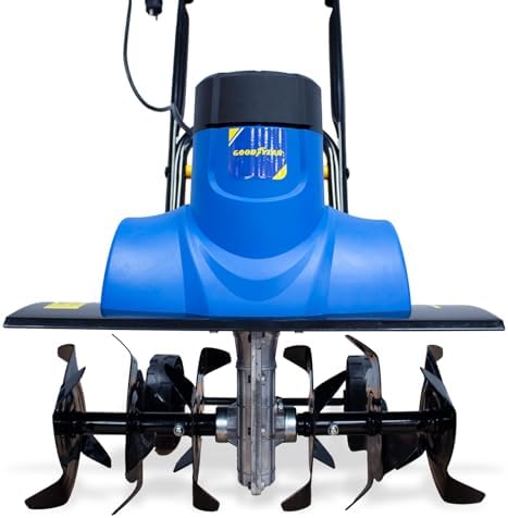 Goodyear - Electric Hoe 1500W with Wheels, Cutting Width 450 mm, Depth 180 mm, Folding Handlebar, Height Adjustable, Metal Protector, Hoe for Orchard and Garden - Image 6