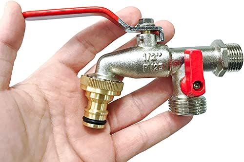 Aqua Control Garden Tap Double Outlet 1/2-3/4 + Bonus Pack with Connector to Hose + Adapter to 12 and 16 mm Drip Pipe + 4 mm Micro Tube Adapter - Image 6