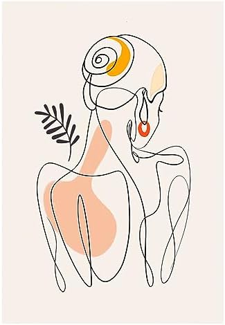 Set of 6 Wooden Base Paintings, Living Room Decoration, Modern, Bedrooms, Room, Abstract, Floral with Metal Hangers, (29 x 20 cm Each Picture) - Image 9