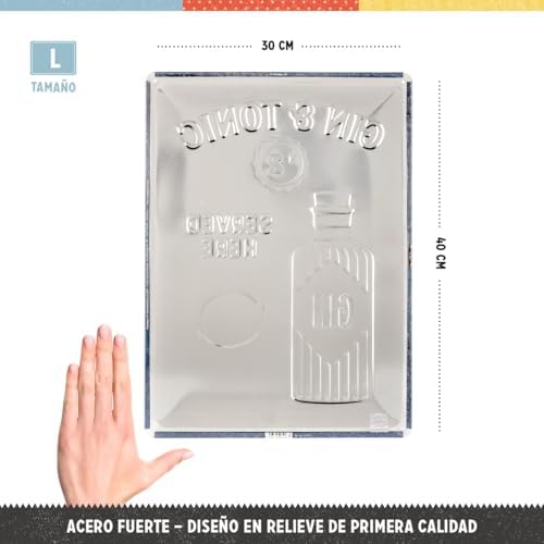 Nostalgic-Art Open Bar Gin & Tonic Served Here Cocktail Fans Gift Idea Retro Metal Tin Sign Vintage Decoration 30 x 40 cm - Image 3