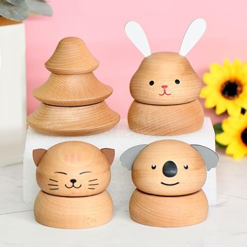 Handcraft Classic Mushroom Wooden Rotating Musical Box Classic Melodies Home Decor for Kids Adults Home Music - Image 4