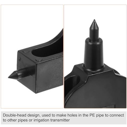 sourcing map 2 herramientas de perforación de riego de 3 mm, 4 mm, doble uso, en forma de T, sistema de riego por goteo, herramienta de tubería de agua, perforadora, aspersores, micro para colocar - Image 5