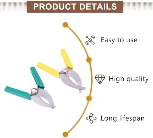 2 Pcs Ring Barking Cutting Shears Professional Planting Shears Pruning Tools for Garden (Green, Yellow) - Image 4