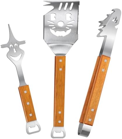 BBQ Tools Set with Grill Spatula, 14 in 1 Grill Utensils with Spatula, Fork and Tongs, Heavy Duty Stainless Steel BBQ Accessories for Men and - Image 2