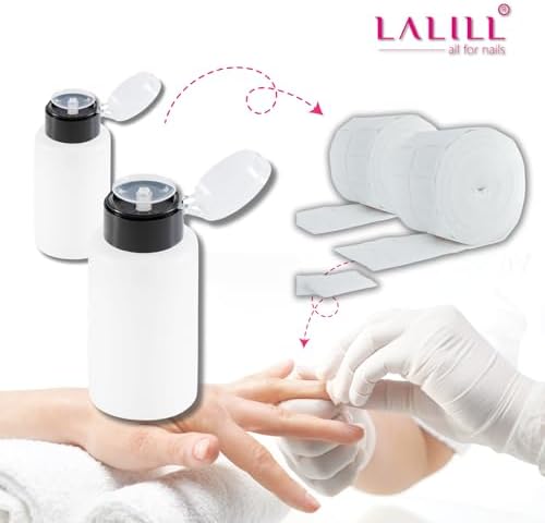 LALILL Dispenser Bottles 2 x 200 ml – Dispenser with Pump for Cosmetic Liquids – Acetone Remover Polish Cleaner Lotion Shampoo – Professional and Home - Image 7