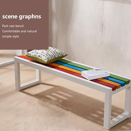 Outdoor Garden Bench, Garden Bench, Garden Bench, Outdoor Bench, Outdoor Furniture, Benches for Outdoors, Without Backrest, for Garden, Terrace, Outdoor, Load 240 kg, 120 x 40 x 45 cm, White (Co - Image 4