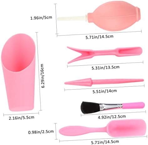 Hemobllo Place Mini Garden Tools for Succulents Accessories Brush Kit Succulent Tools Equipment Transplant Inside Indoor Shovel Plants Pink - Image 3