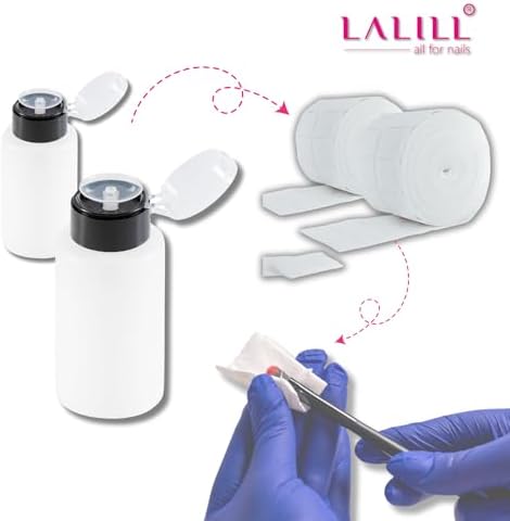 LALILL Dispenser Bottles 2 x 200 ml – Dispenser with Pump for Cosmetic Liquids – Acetone Remover Polish Cleaner Lotion Shampoo – Professional and Home - Image 12
