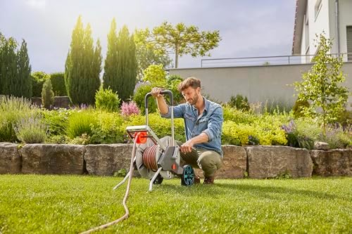 Gardena CleverRoll M Easy Metal Set: Hose Trolley with 60 m Capacity, Very Stable and Stable Hose Guide, Including 25 m Hose (18547-20) - Image 7