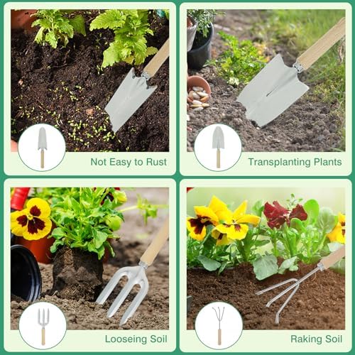 Gardening Tool Set, 10 Piece Garden Hand Tools Gift Kit, Garden Tool Kit with Outdoor Hand Tools, Tool Gift Kit - Image 5