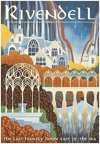 Set of 6 Wooden Base Paintings, Living Room Decoration, Modern, Bedrooms, Room, Series and Movies The Lord of the Rings, The Hobbit with Metal Hangers, (29 x 20 cm Each Frame) - Image 8