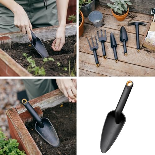 Fiskars Garden Tool Set, 4 Pieces, Xact Brushcutter, Length: 1 m, Solid Hoe, Length: 28 cm, Solid Planter, Length: 28 cm, Bypass Solid Pruning Shears P121, 1077309 - Image 7