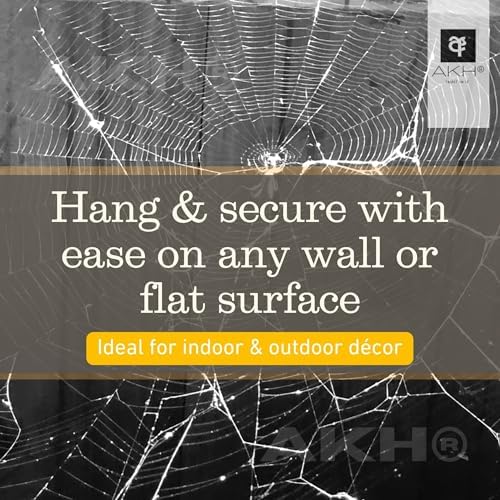 AKH® 5FT Giant Spider Web with Spider, Realistic Halloween Spider Web Decoration for Indoor Outdoor Use, Scary Yard Decor, Perfect for Halloween Party and Houses - Image 4