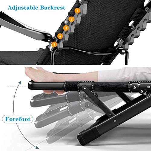 Genérico Conjunto de Muebles de jardín para Exterior: tumbonas reclinables Plegables e Impermeables, sillas de terraza Ajustables con Sistema de Gravedad, de Metal, para Camping, Patio y Oficina. - Image 6