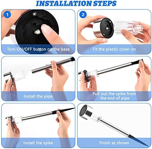 10 Pack Solar Lights Outdoor Waterproof Stainless Steel Garden Lights Garden Lights Outdoor Pathway Light for Garden Pathway Yard Halloween Christmas Gift - Image 7