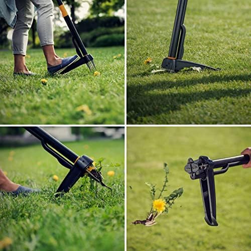 Fiskars Garden Tool Set, 4 Pieces, Xact Brushcutter, Length: 1 m, Solid Hoe, Length: 28 cm, Solid Planter, Length: 28 cm, Bypass Solid Pruning Shears P121, 1077309 - Image 4