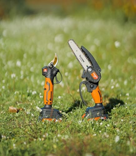 Altuna - Titanium Battery Pruning Shears - Brushless Motor - Cut 19/28mm - With Display Screen - Includes 2 21V Batteries - Bi-Material Grip - Case and Accessories Included - AF28 - Image 6