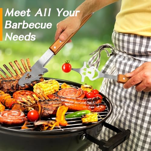 BBQ Tools Set with Grill Spatula, 14 in 1 Grill Utensils with Spatula, Fork and Tongs, Heavy Duty Stainless Steel BBQ Accessories for Men and - Image 3