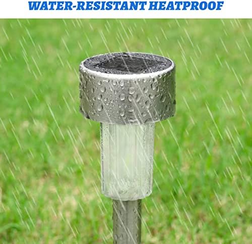 10 Pack Solar Lights Outdoor Waterproof Stainless Steel Garden Lights Garden Lights Outdoor Pathway Light for Garden Pathway Yard Halloween Christmas Gift - Image 6