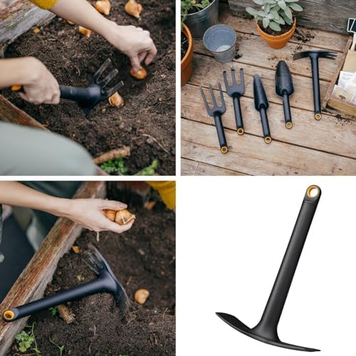 Fiskars Garden Tool Set, 4 Pieces, Xact Brushcutter, Length: 1 m, Solid Hoe, Length: 28 cm, Solid Planter, Length: 28 cm, Bypass Solid Pruning Shears P121, 1077309 - Image 6