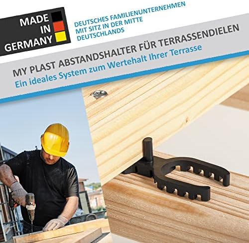 My Plast Stück Building Accessories Terrace Spacers, Black, 4 mm (Offen) 200 St - Image 5