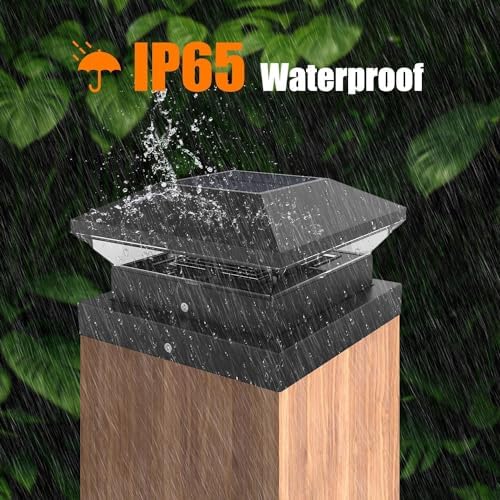 Solar Garden Post Lights, Solar Garden Lights Warm White and Cool White, Fence Post Light Auto On/Off, IP65 Waterproof Lamp for Wood Posts - Image 7