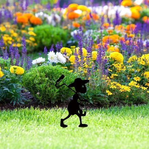 Adornos artísticos de metal para patio, adornos de hormigas de metal, plantas en maceta, estacas de enchufe de tierra, estacas de decoración de jardinería al aire libre para jardín, granja - Image 3